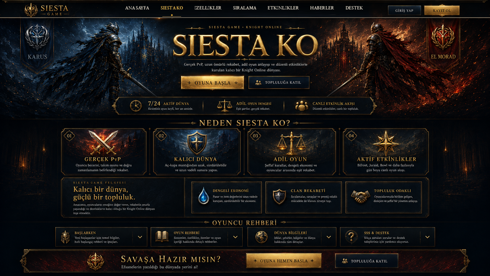 Siesta KO — premium tanıtım